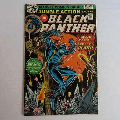 Buy Jungle Action 21 (1976) Black Panther Vs The KKK Marvel Comics IJ • 42.82£