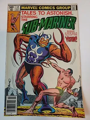 Buy Marvel Tales To Astonish Sub-Mariner Vol. 2 Issue #12 Comic Book NM- 1980 • 9.59£