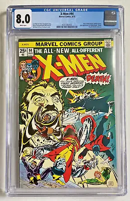 Buy X-Men #94 CGC 8.0 Marvel Comics 1975 New X-Men Series Begins • 1,206.42£