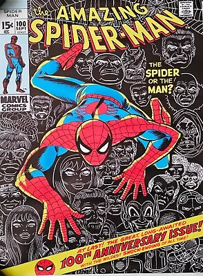 Buy New Marvel Comics The Amazing Spider-Man #100 1971 Front Cover Canvas Art Print • 19.99£