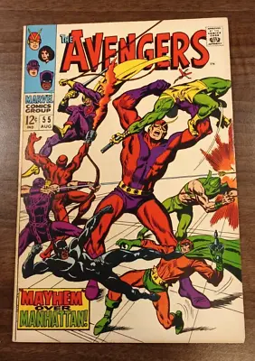Buy AVENGERS #55 (Marvel 1968) First Full ULTRON  8.0 (VFN) Cents Copy • 130£