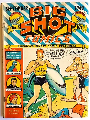 Buy Big Shot Comics #5 Vg 4.0 Columbia 1940 Joe Palooka Shark Cover. Rare • 260.90£