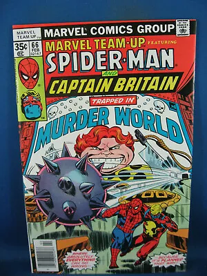 Buy Marvel Teamup 66 Vf+ Spiderman Captain Britain Arcade 1978 • 20.11£