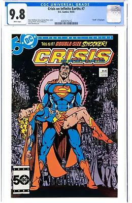 Buy Crisis On Infinite Earths #7 1985 CGC NM/MT 9.8 White P Death Of Supergirl • 198.31£
