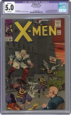 Buy Uncanny X-Men #11 CGC 5.0 TRIMMED 1965 4179255007 1st App. The Stranger • 115.93£