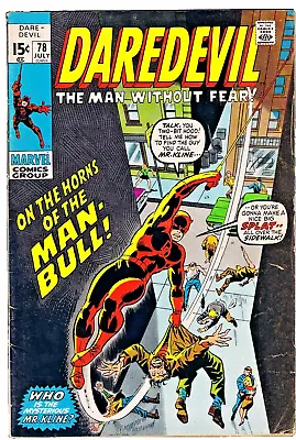 Buy 1971 Marvel Daredevil #78,80 Comic Book First Appearance Of The Man-Bull • 13.67£