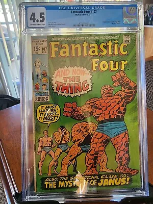 Buy Fantastic Four #107 1971 CGC 4.5 - 1st App Of Nega-Man & 2nd App Of Annihilus • 55.34£