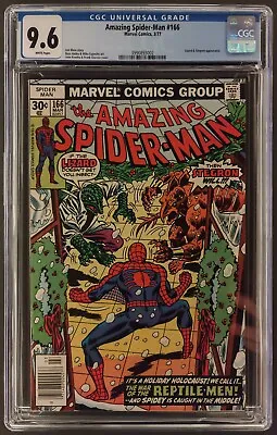 Buy Amazing Spider-man #166 Cgc 9.6 White Pages Marvel Comics March 1977 Lizard App • 129.02£
