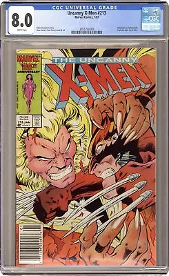 Buy Uncanny X-Men #213 CGC 8.0 1987 3955700009 • 52.25£