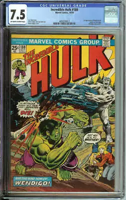 Buy Incredible Hulk #180 Cgc 7.5 Ow/wh Pages // 1st Appearance Of Wolverine In Cameo • 880.67£
