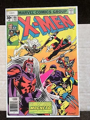 Buy Uncanny X-Men 104 (1977) 1st App Starjammers In Cameo. Magneto App, Cents • 41.99£