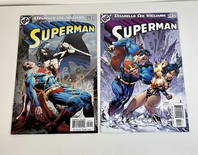 Buy DC COMICS SUPERMAN ISSUE #210 & #211 (2004) 2 Comic Lot (Wonder Woman Crossover) • 5.20£