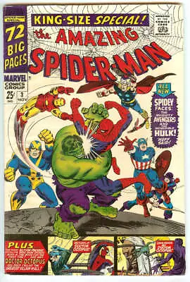Buy Amazing Spider-man Annual #3 5.0 // Avengers & Hulk Appearance Marvel 1966 • 92.78£