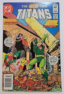 Buy New Teen Titans# 18 NM- Newsstand Original Starfire Appearance 1980 George Perez • 9.59£