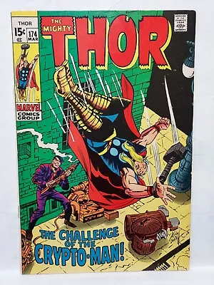 Buy The Mighty Thor #174 VG/FN 💥1st Crypto-Man ! Marvel Comics 1970 Jack Kirby Art  • 16.62£