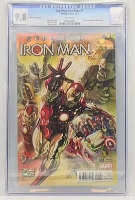 Buy Superior Iron Man #1 - 75 Years Of Marvel Alex Ross Variant Cover CGC 9.8 (Rare) • 150£