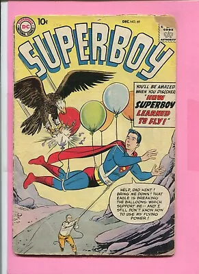 Buy Superboy # 69 - Superboy Learns To Fly - Curt Swan Cover - 1958 • 19.99£