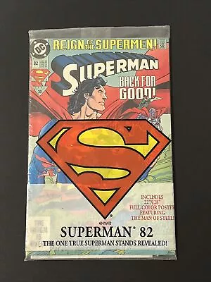 Buy Superman #82 Reign Of The Supermen (DC 1993) W/Poster 22x28 Man Of Steel • 18.97£