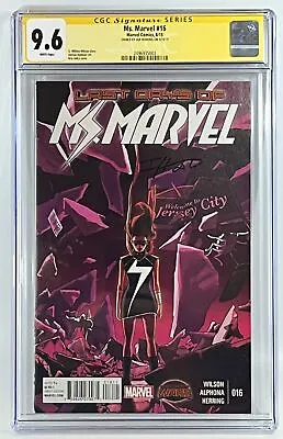 Buy Ms. Marvel #16 (2015) 1st Mtg Carol Danvers & Kamala In CGC 9.6 Near Mint + • 93.54£