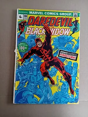 Buy Daredevil No 100. 1st Angar The Screamer. Black Widow.  1973 Marvel  Comic VG+ • 17.99£