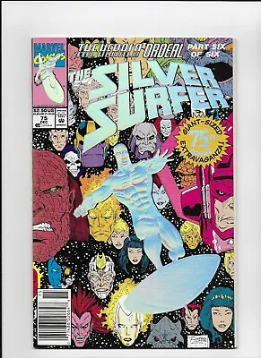 Buy Silver Surfer # 75 Embossed Silver Cover  N Mint 1993 1st Print • 14.95£
