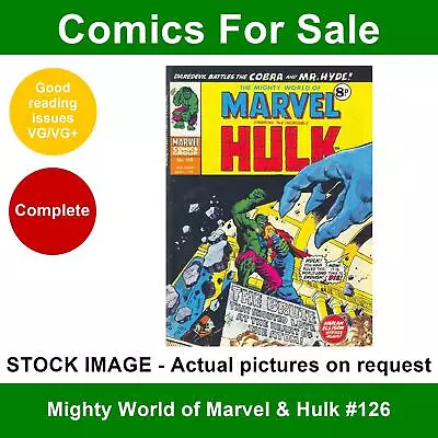 Buy Mighty World Of Marvel & Hulk #126 Comic - VG/VG+ 1975 - Marvel UK • 3.75£