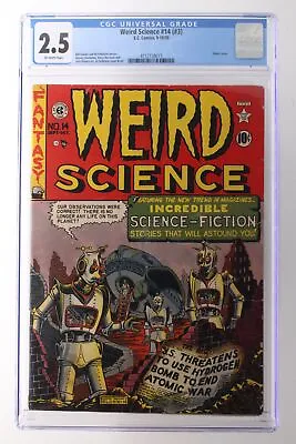 Buy Weird Science #14 (#3) - EC 1950 CGC 2.5 Robot Cover. • 340.19£