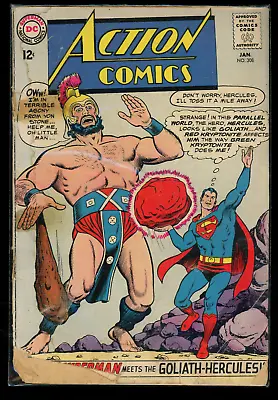 Buy DC Comics Action Comics Superman Meets Goliath-Hercules Jan. 1964 No.308 • 7.90£