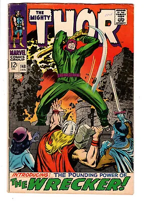 Buy Thor #148 (1968) - Grade 5.0 - 1st Appearance Of The Wrecker - Spider-man Cameo! • 39.98£
