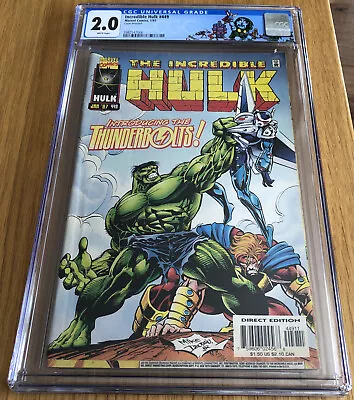 Buy Incredible Hulk #449 Jan 1997 CGC White Pages, Ist Appearance Of Thunderbolt. • 95£