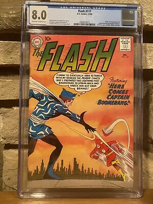 Buy THE FLASH 117 CGC 8.0 (12/1960) OW/W Pages, 1st Captain Boomerang • 711.54£