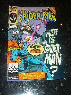 Buy PETER PARKER - THE SPECTACULAR SPIDER-MAN - No 117 - Date 08/1986 - Marvel Comic • 9.99£