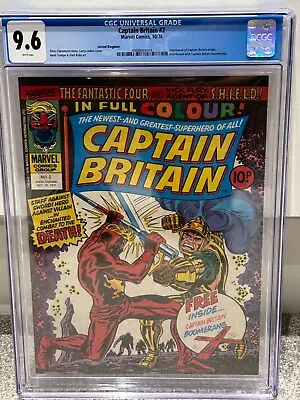 Buy Captain Britain #2 CGC 9.6 NM+ 1976 With Boomerang - Conclusion Of Origin • 195£