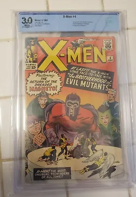 Buy X-Men 4 CBCS 3.0 White Pages! 1st Scarlet Witch & Quicksilver Marvel 1964 • 827.73£