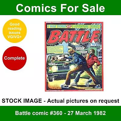 Buy Battle Comic #360 - 27 March 1982 - VG/VG+ - Eagle MK2 Launch Ad • 3.99£