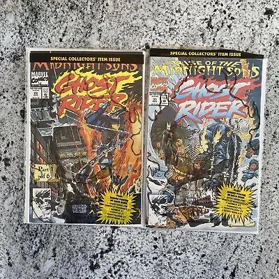 Buy Ghost Rider 28 + 31 Marvel Comics 1992. Brand New NM Polybag Midnight Sons • 28.02£