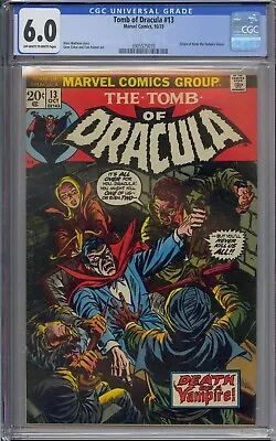 Buy Tomb Of Dracula #13 Cgc 6.0 Origin Of Blade The Vampire Slayer • 142.18£