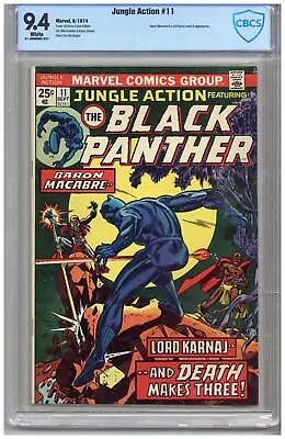 Buy Jungle Action # 11   CBCS   9.4   NM   White Pgs   9/74   Baron Macabre & Lord   • 131.92£