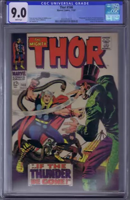 Buy Thor #146 Marvel 1967 CGC 9.0 ( VF/NM) Ringmaster Story, Origin Of Inhumans • 157.75£