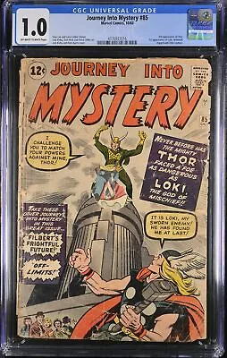 Buy Journey Into Mystery #85 - Marvel Comics 1962 CGC 1.0 3rd AppThor. 1st App Loki • 758.19£