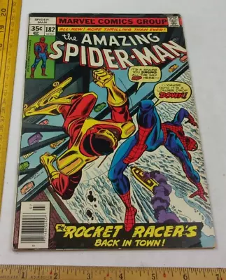 Buy The Amazing Spider-Man #182 Comic Book VG+ Marvel 1970s Rocket Racers Skateboard • 12.75£