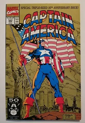 Buy Captain America #383 (Marvel Comics, 1991) 50th Anniversary, Jim Lee Cover • 3.99£