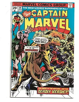 Buy Captain Marvel #39 (1975) Origin Watcher VF- 7.5 • 4.80£