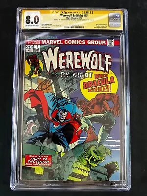 Buy Werewolf By Night #15 CGC SS 8.0 Signed By Marv Wolfman & Gerry Conway • 276.47£