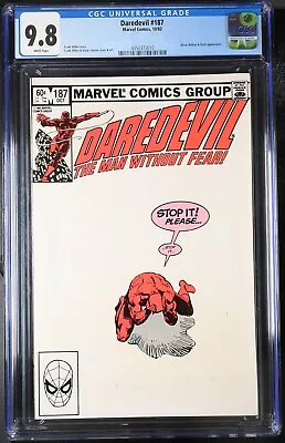 Buy Daredevil #187 Cgc 9.8, 1982, Black Widow Appearance • 87.27£