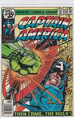 Buy Captain America #230 Newsstand Signed 2X Layton & Wilson VS Hulk Classic Cover • 32.02£