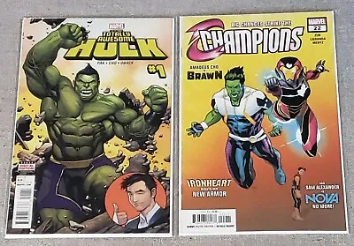 Buy Totally Awesome Hulk #1 & Champions #22 - 1st Amadeus Cho As Hulk And Brawn  • 23.83£