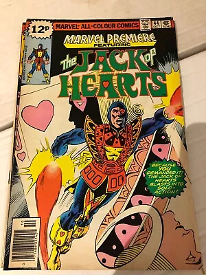 Buy Jack Of Hearts Marvel Premiere Featuring Comic Book Bronze Age Issue #44 1977 • 10£