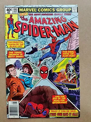 Buy Amazing Spider-Man 195 Midgrade FN 1979 Origin 2nd Black Cat Marvel • 17.58£