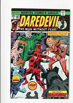 Buy Daredevil #123 Mark Jewelers Insert VFNM (9.0) Vol 1 1975 Black Widow 1ST PRINT • 32.14£